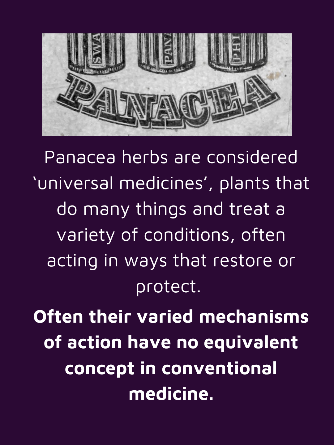 Image explaining panacea herbs